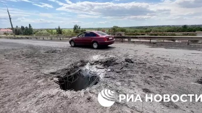 Антоновский мост — Херсон. ВСУ нанесли повторный удар. Россияне жалуются что его добъют
