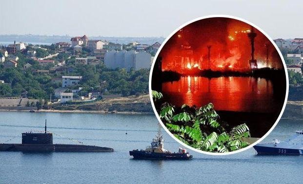 Вибухи на судоремонтному заводі в Севастополі та пошкодження двох російських кораблів (Фото. Відео)